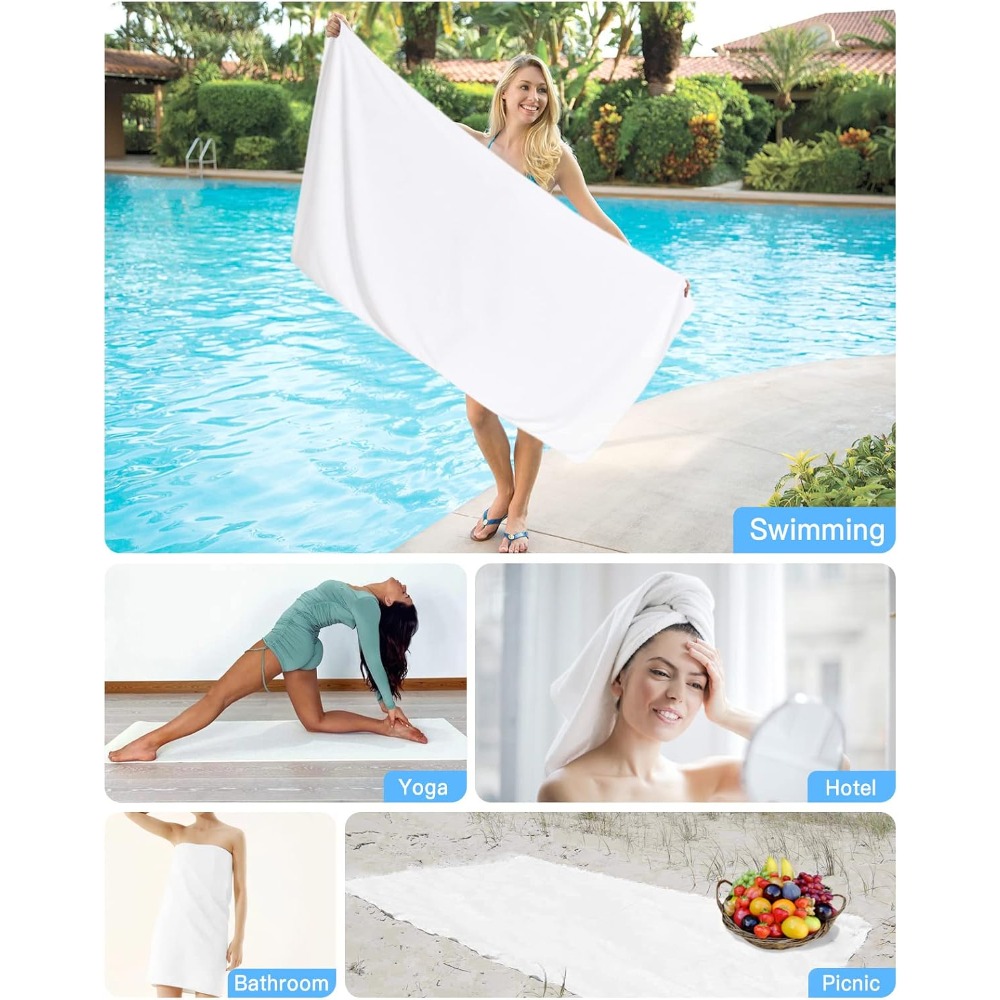 Toalla de playa de color blanc - Golf Towel reseña y precio