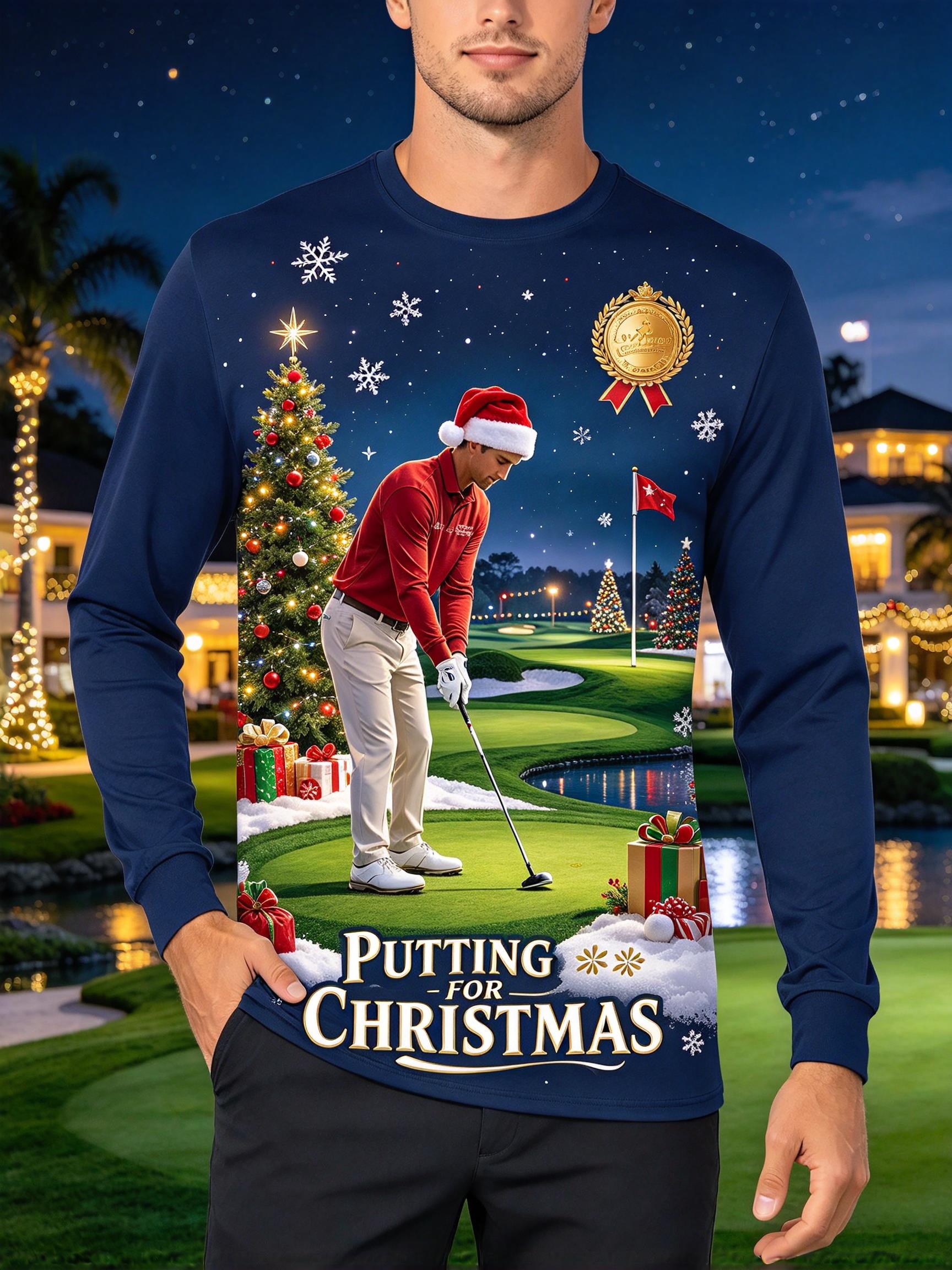 Camiseta de manga larga con es - Golf Tees reseña y precio